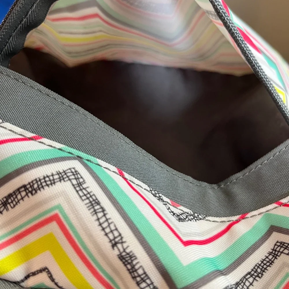 Thirty-One Backpack Chevron‎ Print School Travel Laptop Daypack